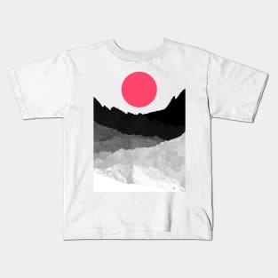 The grey and silver mountains Kids T-Shirt